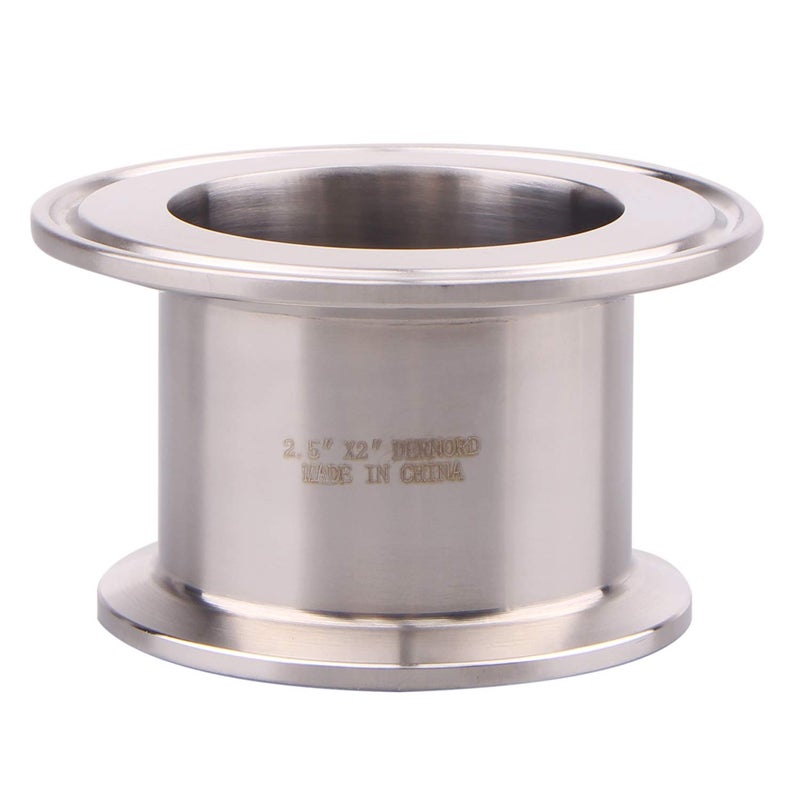 DERNORD Sanitary Concentric Reducer Tri Clamp Clover Stainless Steel 304 Sanitary Fitting End Cap Reducer (Tri Clamp Size: 2.5 inch x 2 inch) - Image 1